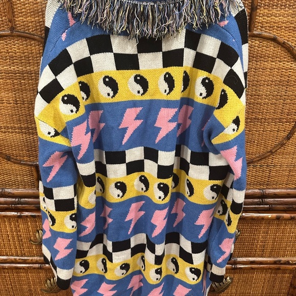 Dresses In Lala “Wonderstruck” Luxe Fringe Cardigan L/XL - Picture 2 of 3